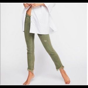 Free People Green Jeans